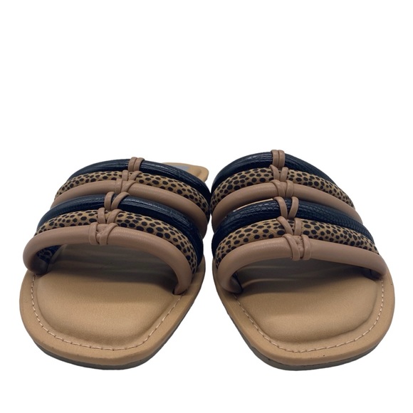 Dolce Vita Slide Sandals Junyper Black Brown Vegan Leather Casual Womens NEW - Picture 5 of 9